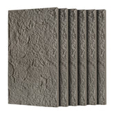 3D Faux Stone Wall Panels, 6 PCS PU Wainscoting Panel for Interior Wall Decor, Flame-resistant & Lightweight & Waterproof, for TV Wall, Office, Living Room, 47.24" × 23.62"(Stone skin)(Charcoal Grey)