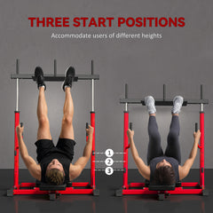 Soozier Vertical Leg Press Machine with Adjustable Leg, Back, and Head Positions, 1" Standard Plate Compatible, Red