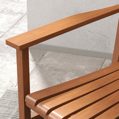 Outsunny Outdoor Rocking Chair Set of 2, Patio Wooden Rocking Chair with Smooth Armrests, High Back for Garden, Balcony, Porch, Supports Up to 352 lbs, Teak
