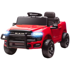 Qaba 12V Kids Ride on Car, Licensed Dodge RAM 3500 Ride on Toys with Dual Motors, Remote Control for Toddlers, Red