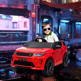 Qaba Land Rover Discovery Sport Licensed 12V Kids Ride on Car with Remote Control Soft Start, LED Lights, Red