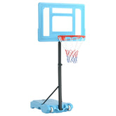 Soozier Poolside Basketball Hoop Stand, 36.5"-48.5" Height Adjustable Portable Hoop System w/ Clear Backboard & Fillable Base for Whole Family, Blue, Black, Red