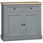 HOMCOM Sideboard Buffet Cabinet, Coffee Bar Cabinet with 2 Drawers and Double Door Cupboard for Kitchen, Living Room, Entryway, Dark Gray