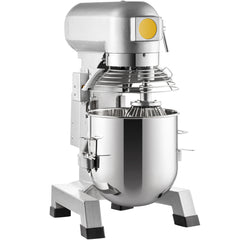 Commercial Food Mixer, 15Qt Commercial Mixer with Timing Function, 500W Stainless Steel Bowl Heavy Duty Electric Food Mixer Commercial with 3 Speeds Adjustable 113/184/341 RPM, Dough Hook Whisk