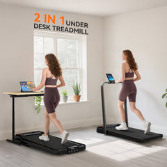 Soozier Walking Pad Treadmill, 0.6–6.2mph Foldable Under Desk Treadmill with Incline, Wheels, LED Display and Remote Control
