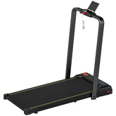 Soozier Walking Pad Treadmill, 0.6–6.2mph Foldable Under Desk Treadmill with Incline, Wheels, LED Display and Remote Control