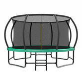 14FT Trampoline with Enclosure - Recreational Trampolines with Ladder and AntiRust Coating, ASTM Approval Outdoor Trampoline for Kids