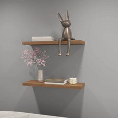 Mahogany Floating Shelf, Set of 2