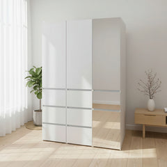 Elise Modular Wood Closet System with Mirror in White