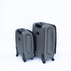 (20+24) Travel case two-piece suitcase set Oxford trolley case without password lock universal wheel + Oxford cloth backpack GRAY