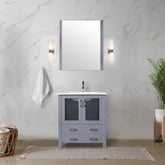 Dark Grey Bath Vanity 30 in. W x 18.25 in. D