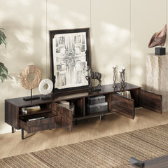 78 " Mid Century Modern TV Stand for 65+ Inch TVs, TV Console with Storage Cabinets for Living Room, Entertainment Center Storage