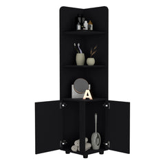Freestanding Cabinet Kairatu, Bathroom, Black