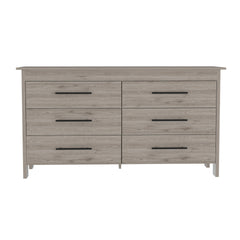 6 Drawer Double Dresser Wezz, Bedroom, Light Gray