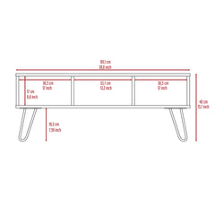 Vassel Coffee Table, Hairpin Legs, Two Shelves -Espresso