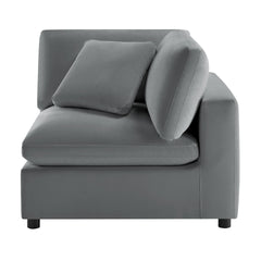 Caylie Corner Wedge Chair - Charcoal