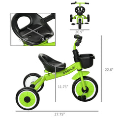 Qaba Tricycle for Kids Age 2-5, Toddler Bike for Children, Green
