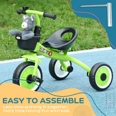 Qaba Tricycle for Kids Age 2-5, Toddler Bike for Children, Green