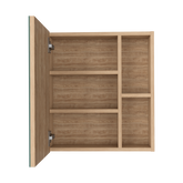 Labelle Medicine Cabinet With Mirror, Five Internal Shelves, Single Door -Pine