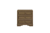 3-Drawer Nightstand - Almond