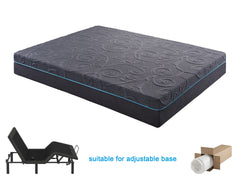 14-inch Eastern King Size Bed Mattress Gel-Infused Memory Foam Hybrid Mattress, Dark Gray, Mattress in a Box, Medium Firm Comfort