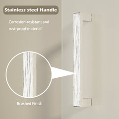 29-30" W ×72" H Frameless Pivot Shower Door, Pivot Swing Shower Glass Doors with 1/4"(6mm) SGCC Clear Tempered Glass,Explosion-Proof Film, Reversible Installation, Brushed Nickel