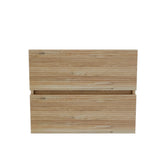 Grace 24 Rough Oak+Rough Oak Bathroom Vanity with Double Drawers, Wall Mounted Floating Bathroom Vanity for Modern Bathroom, KD