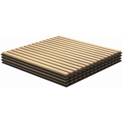 HOMCOM 24" x 24" Wood Panels for Wall, 4 Pack Acoustic Panels, Sound Absorbing Slat Wall for Wall Decor, Home, Oak