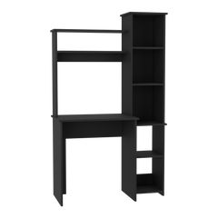 Desk Logan, Five Cubbies, Black Wengue Finish
