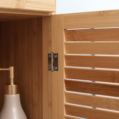 kleankin Bathroom Storage Cabinet with Drawer and Slatted Shelves