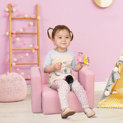 Qaba 2-in-1 Convertible Table and Chair Set for Boys Girls for Boys Girls, Pink