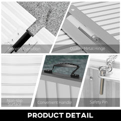 HOMCOM 5' Foldable Handicap Ramp for Home, Steps, Doorways, Aluminum Portable Wheelchair Ramp, Textured Threshold Ramp, Silver