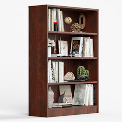 4 Shelf boockase Display Bookcase Freestanding Wooden Bookshelves for Home Office Living Room,48 Inch Height