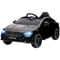 Qaba Mercedes-Benz AMG Licensed 12V Kids Ride on Car with Remote Control, Rear Suspension, LED Lights, Music, Black