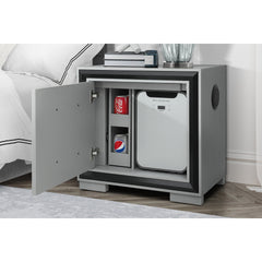 Adelaide Grey and black Nightstand With Cooler and Speaker
