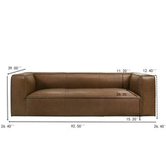 Colton Tan Leather Sofa