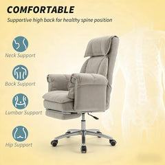 Reclining Desk Chair with Rolling Wheels,High Back Office Chair