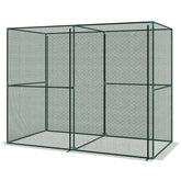 Outsunny Walk-in Crop Cage, Plant Protectors from Animals with Roll Up Zippered Door, 7.9' x 3.9' x 6.1', Green