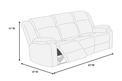 Contemporary Style 2pc living Room Set Upholstered Corduroy Fabric Ash Finish Cushion Back Primary Living Room Furniture