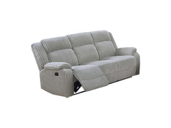 Contemporary Style 2pc living Room Set Upholstered Corduroy Fabric Ash Finish Cushion Back Primary Living Room Furniture