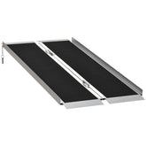 HOMCOM 5' Skidproof Portable Wheelchair Ramp for Home, Steps, Doorways, Carpeted Foldable Handicap Ramp, Threshold Ramp