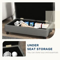 PawHut Pet Sofa Dog Sofa for Small Dogs with Storage, Gray