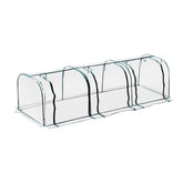 Outsunny 11.5' L x 3.25' W x 2.5' H PVC Metal Tunnel Garden Greenhouse Kit