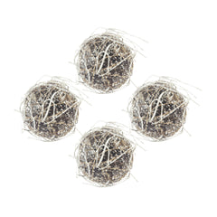 D6" Iced Twig Ball, Decorative Hanging Ball Christmas Tree Ornaments for Holiday Party Decorations, Set of 4