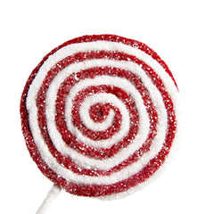 19x7" Iced Lollipop Spray, Christmas Tree Ornaments for Holiday Party Decorations, Set of 6