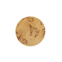 Nebula 22" Accent Pillar Side Table Warm Natural Brown Burl Wood
