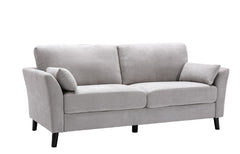 Damiano 77"W Light Gray Woven Fabric Sofa