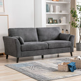 Damiano 77"W Gray Woven Fabric Sofa