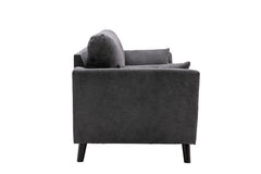 Damiano 77"W Gray Woven Fabric Sofa