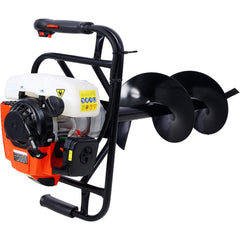 2.7HP Post Hole Digger 63cc Gas-Powered 2-Stroke Auger Digging Drill Shaft Size 3/4" ,EPA certificated with L4"+L6"+L8" DRILL BITS+EXT ROD KITS